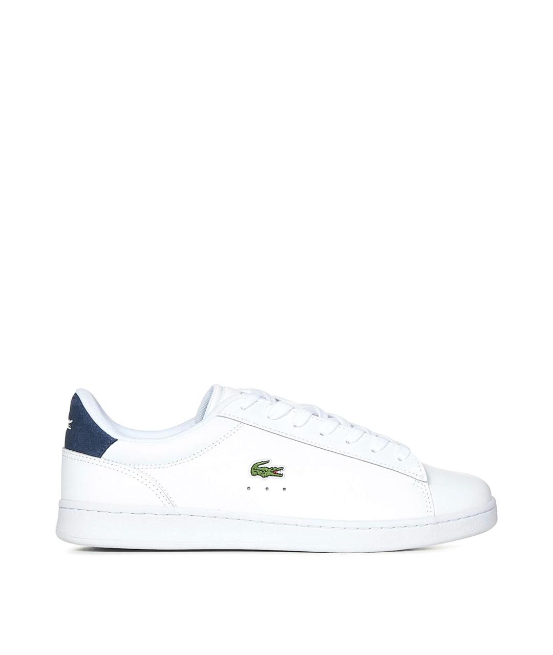 LACOSTE Белые кожаные низкие кроссовки / кеды, фото 1