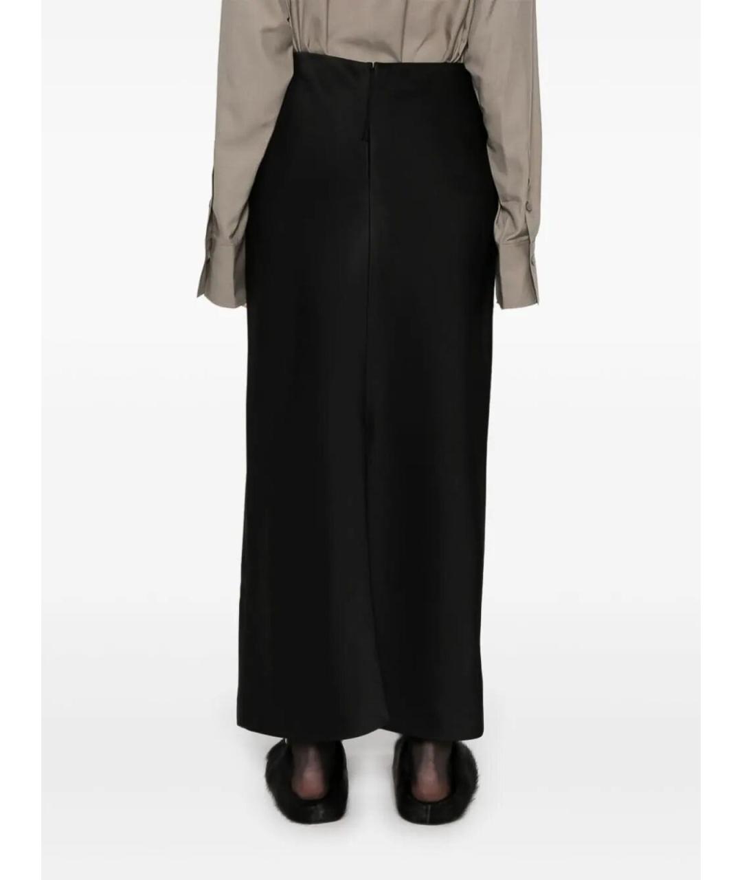 Carven Черная ацетатная юбка макси, фото 4