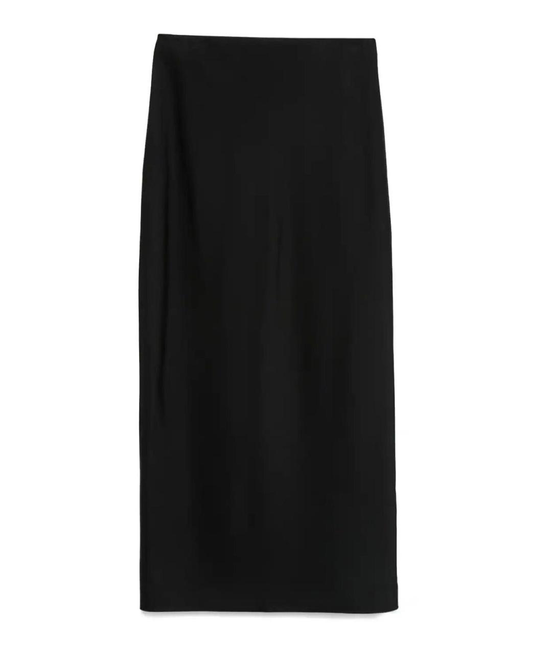 Carven Черная ацетатная юбка макси, фото 1