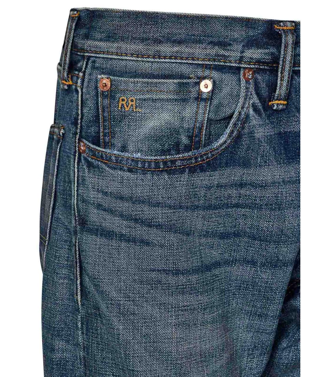 RALPH LAUREN Синие хлопковые прямые джинсы, фото 3