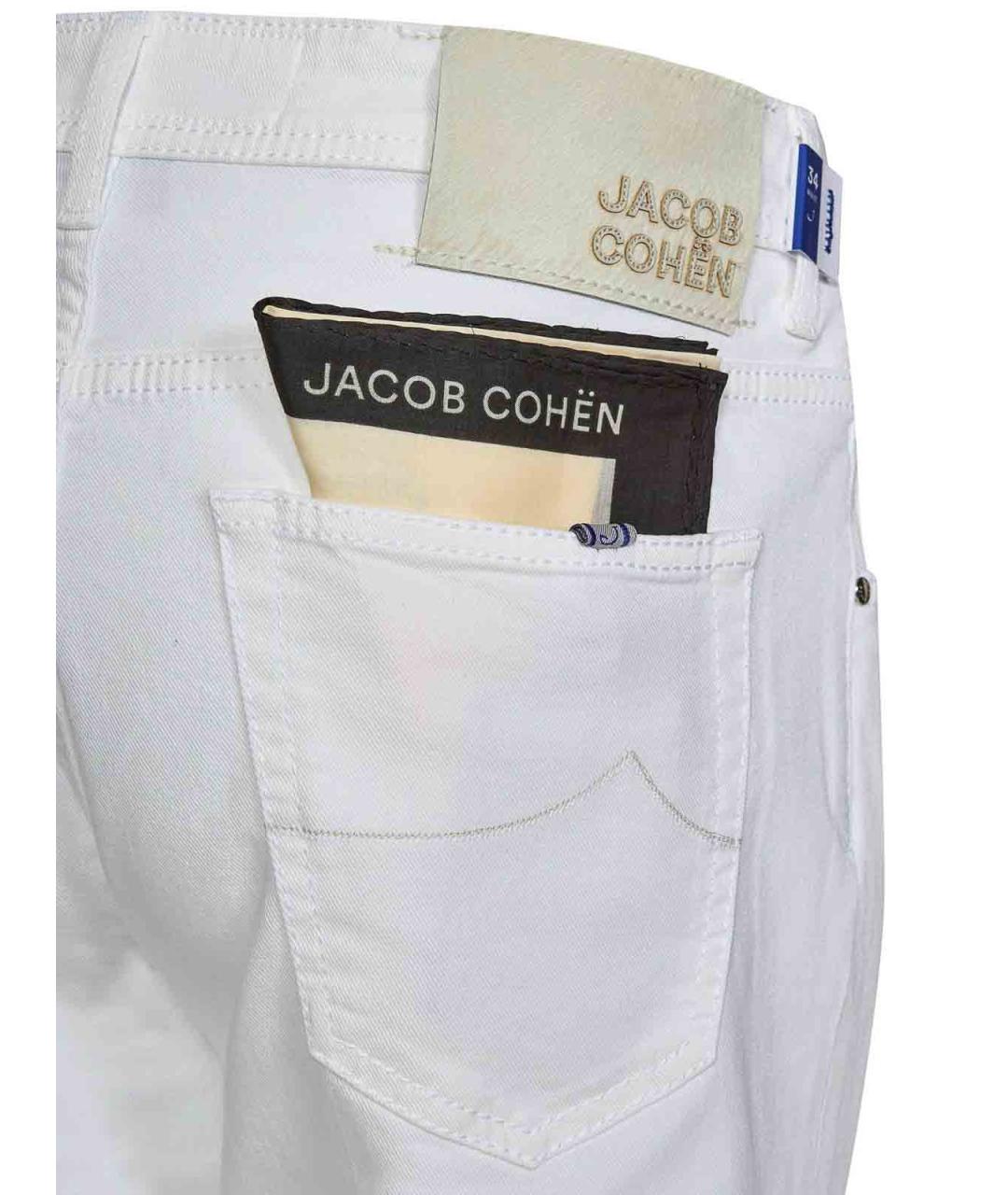 JACOB COHEN Белые хлопковые джинсы, фото 3