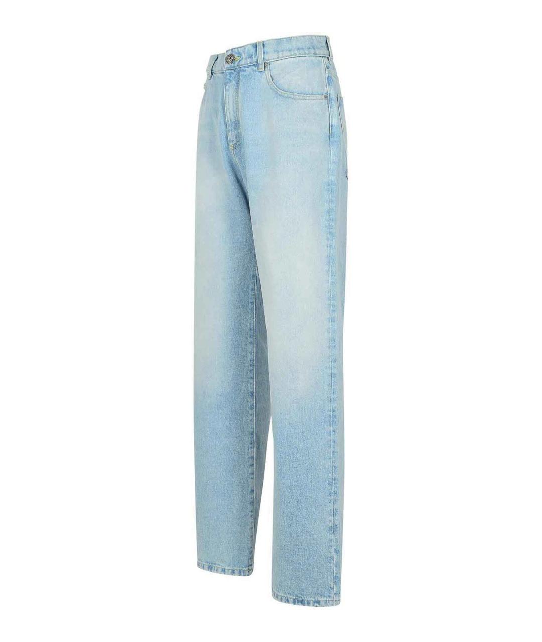 BALMAIN Голубые хлопковые джинсы, фото 3