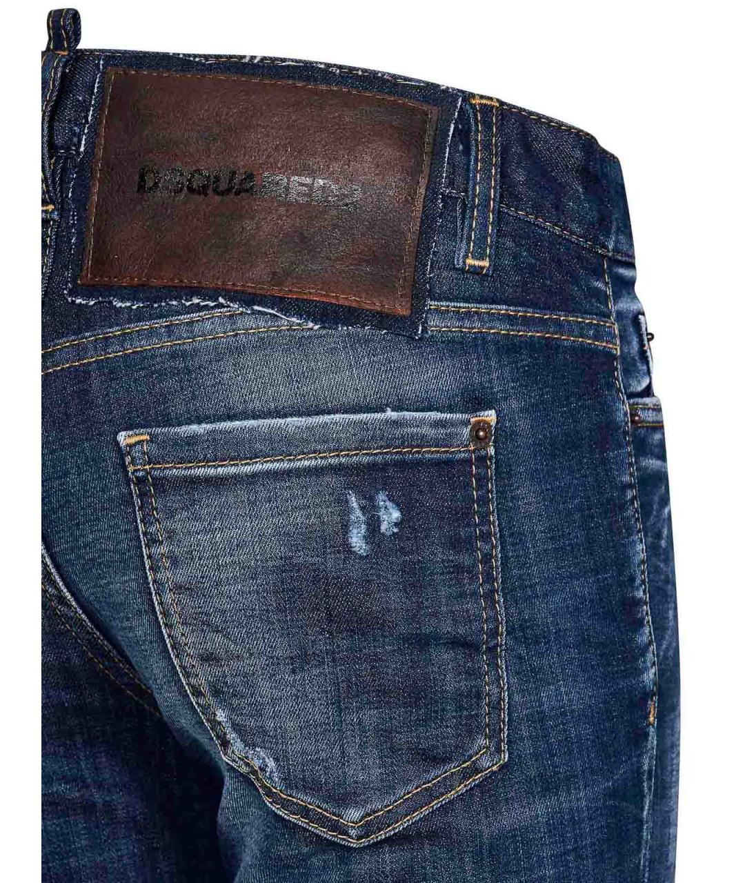 DSQUARED2 Синие хлопковые джинсы клеш, фото 3