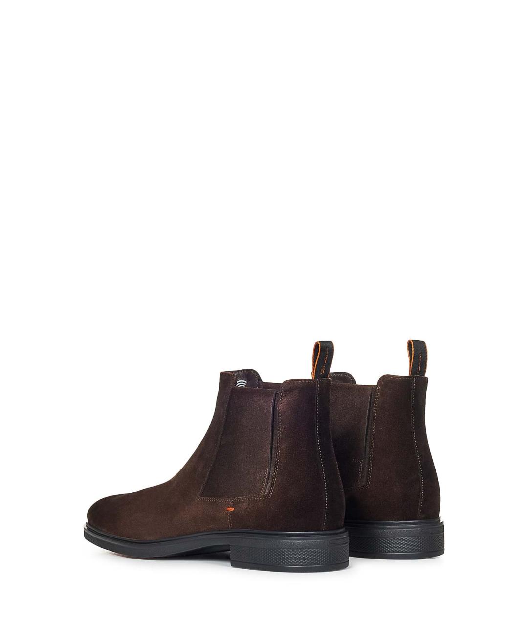 SANTONI Коричневые кожаные высокие ботинки, фото 3