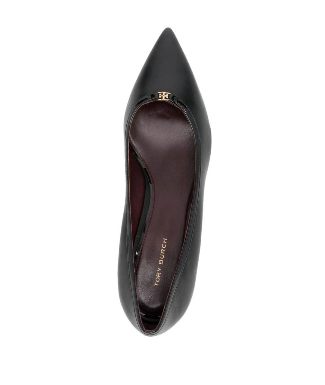 TORY BURCH Черные кожаные туфли, фото 2