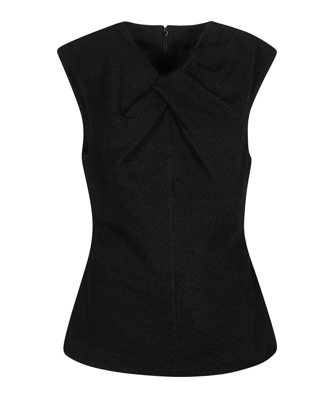 JIL SANDER Черная вискозная майка, фото 1