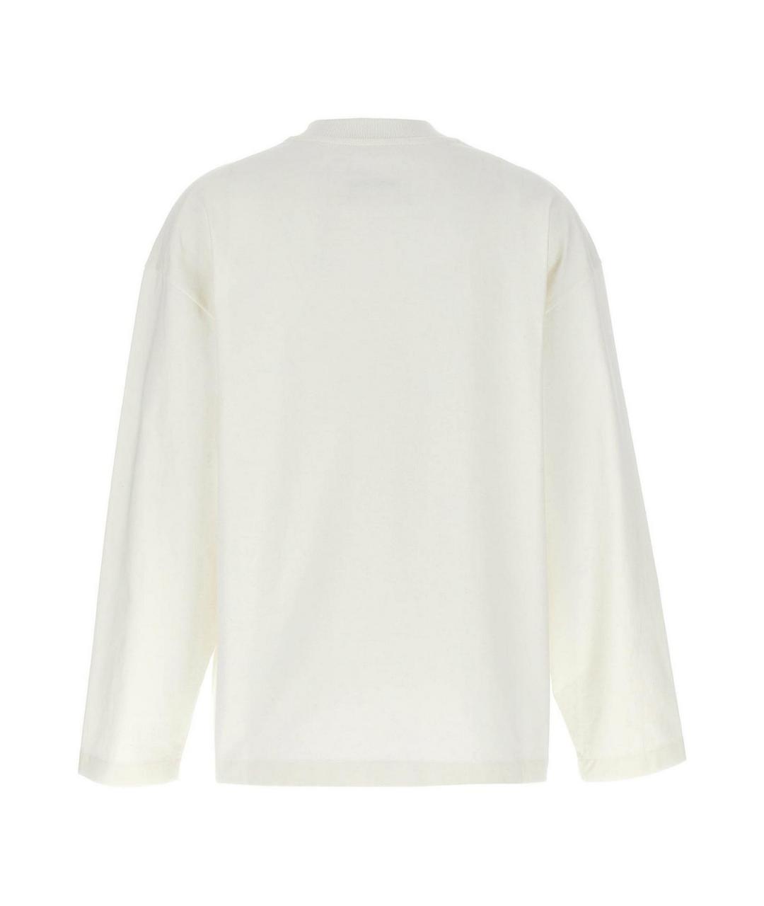 JIL SANDER Белая хлопковая футболка, фото 2