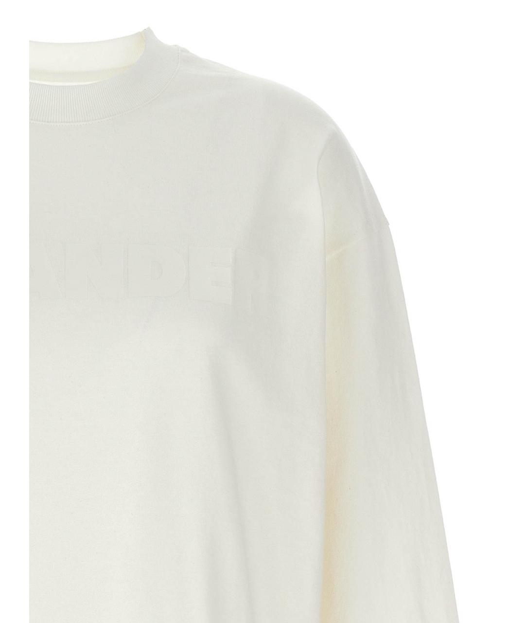 JIL SANDER Белая хлопковая футболка, фото 3