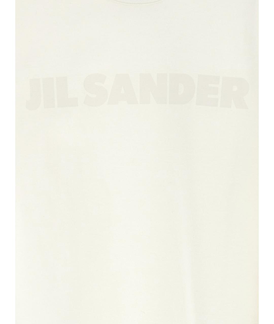 JIL SANDER Белая хлопковая футболка, фото 4