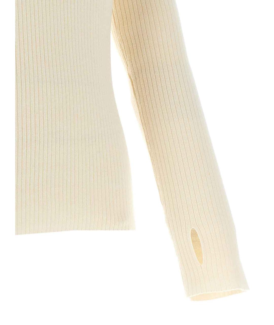 COURREGES Белая хлопковая футболка, фото 4
