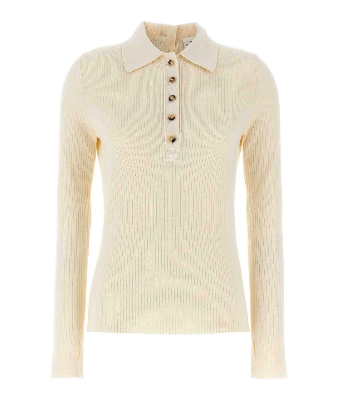 COURREGES Белая хлопковая футболка, фото 1