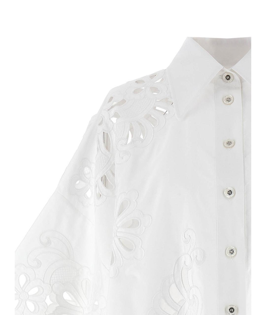 DOLCE&GABBANA Белая хлопковая блузы, фото 3