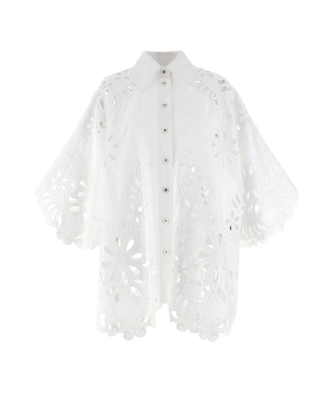 DOLCE&GABBANA Белая хлопковая блузы, фото 1