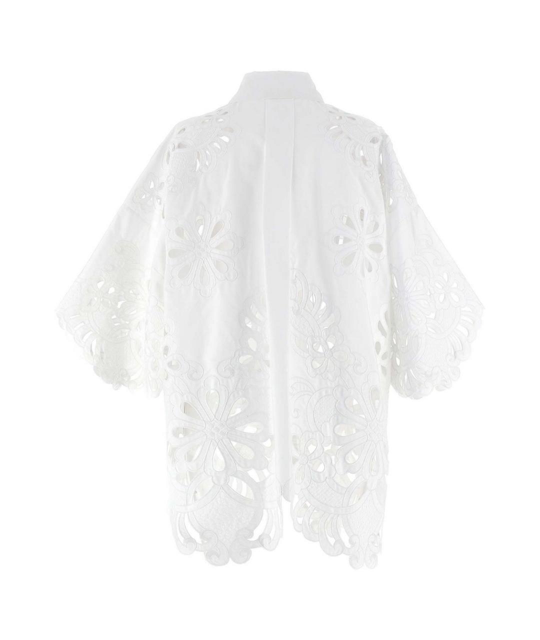 DOLCE&GABBANA Белая хлопковая блузы, фото 2