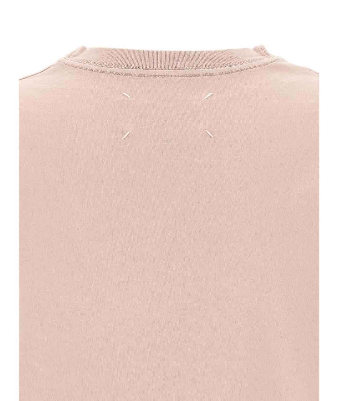 MAISON MARGIELA Розовая хлопковая футболка, фото 4