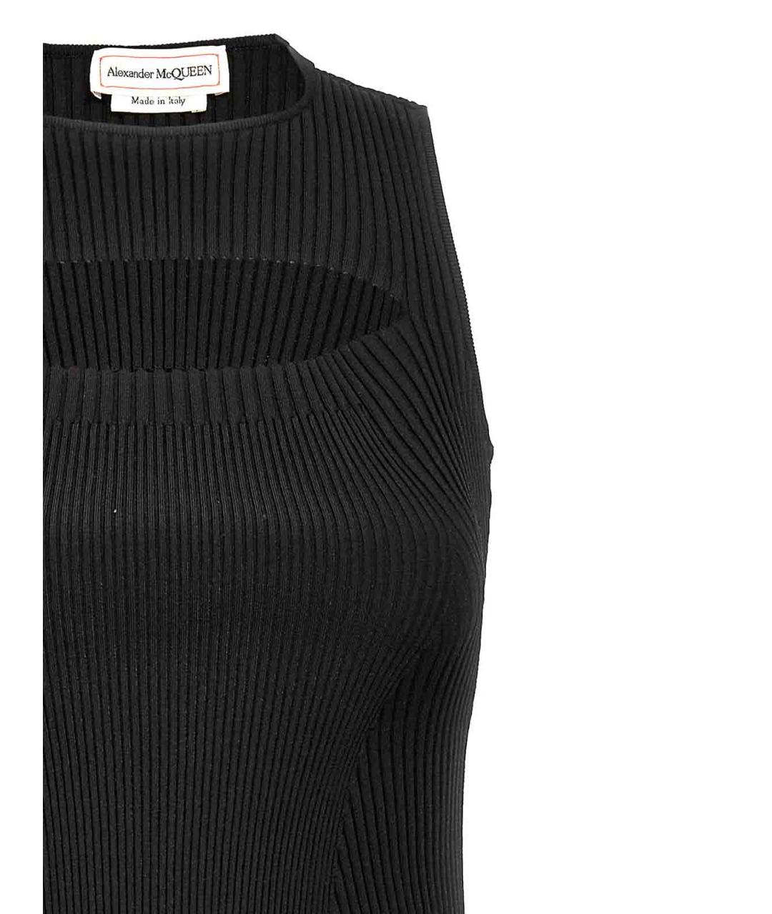 ALEXANDER MCQUEEN Черное вискозное платье, фото 3