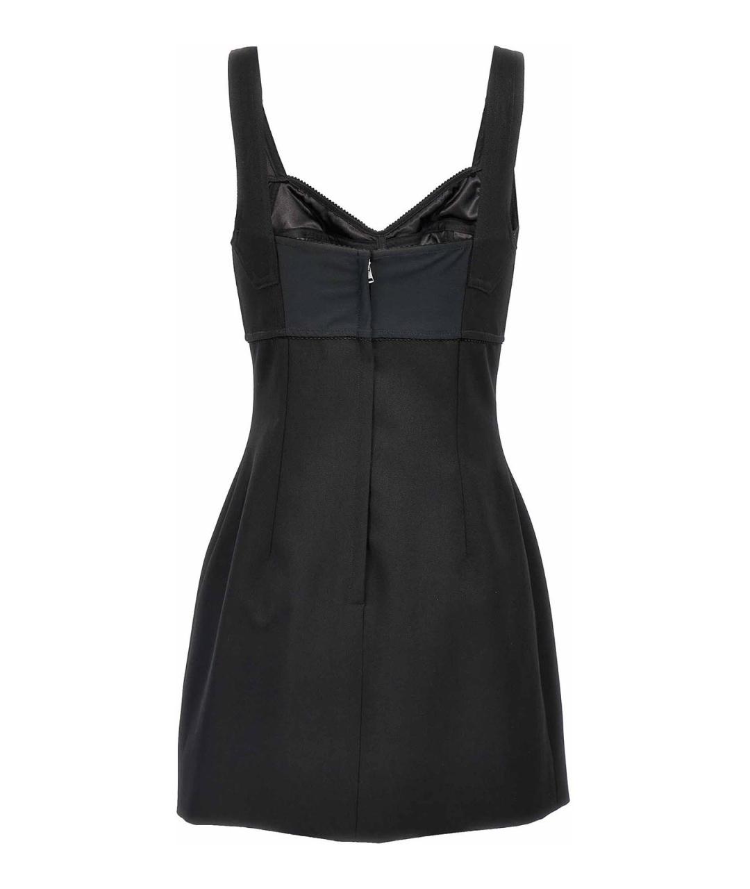 DOLCE&GABBANA Черное шерстяное повседневное платье, фото 2