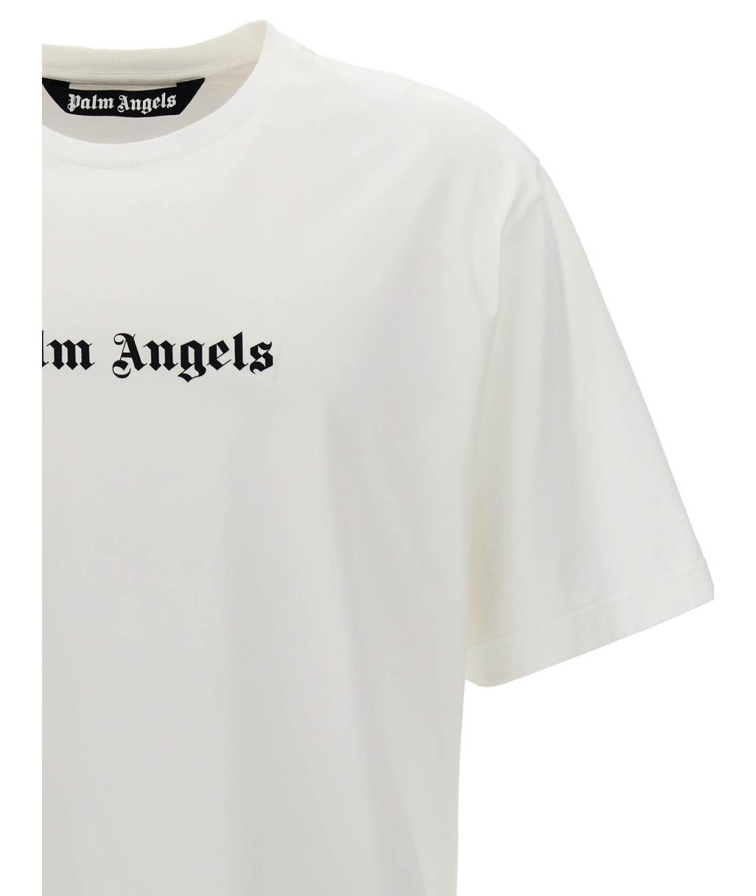 PALM ANGELS Белая хлопковая футболка, фото 3