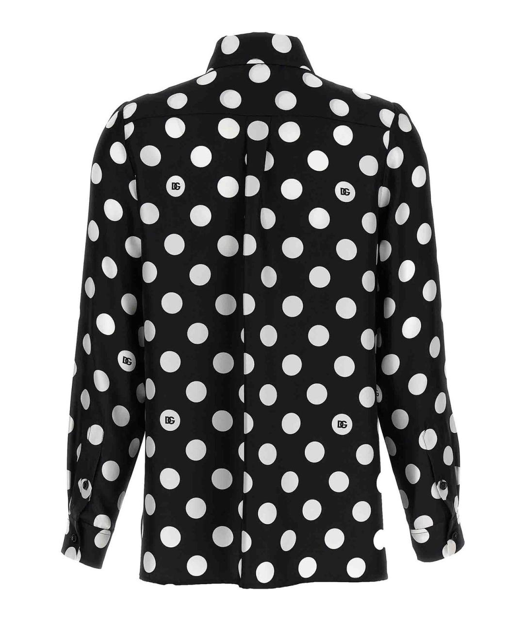 DOLCE&GABBANA Черная шелковая рубашка, фото 2