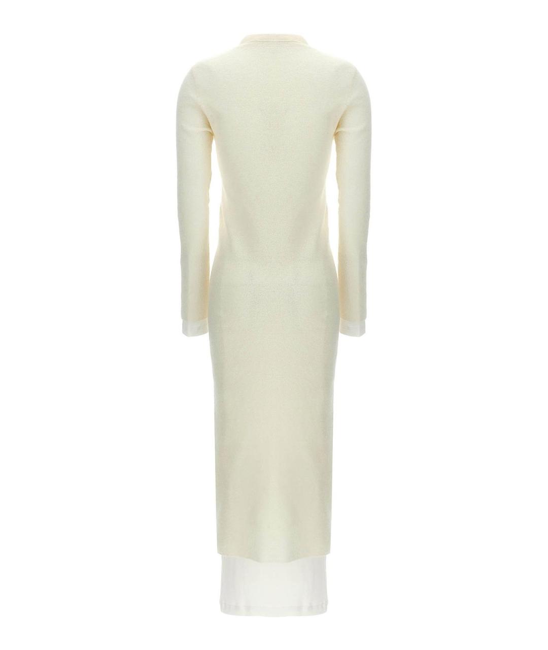 JIL SANDER Белое хлопковое платье, фото 2