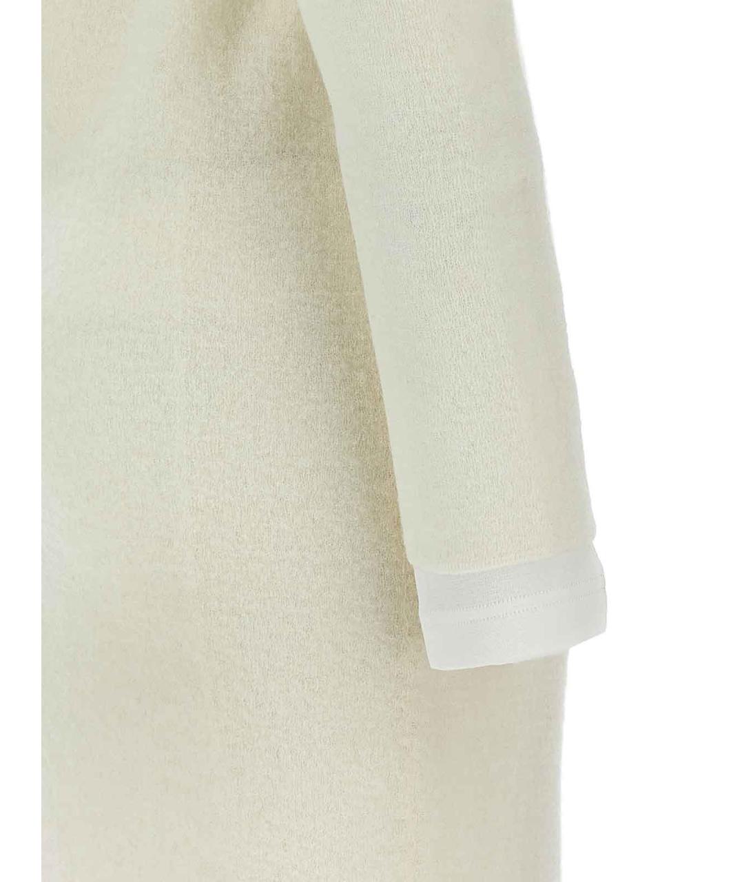 JIL SANDER Белое хлопковое платье, фото 4