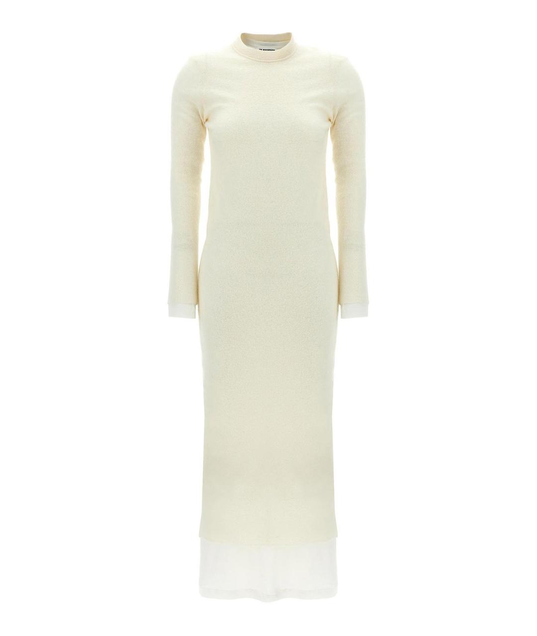 JIL SANDER Белое хлопковое платье, фото 1