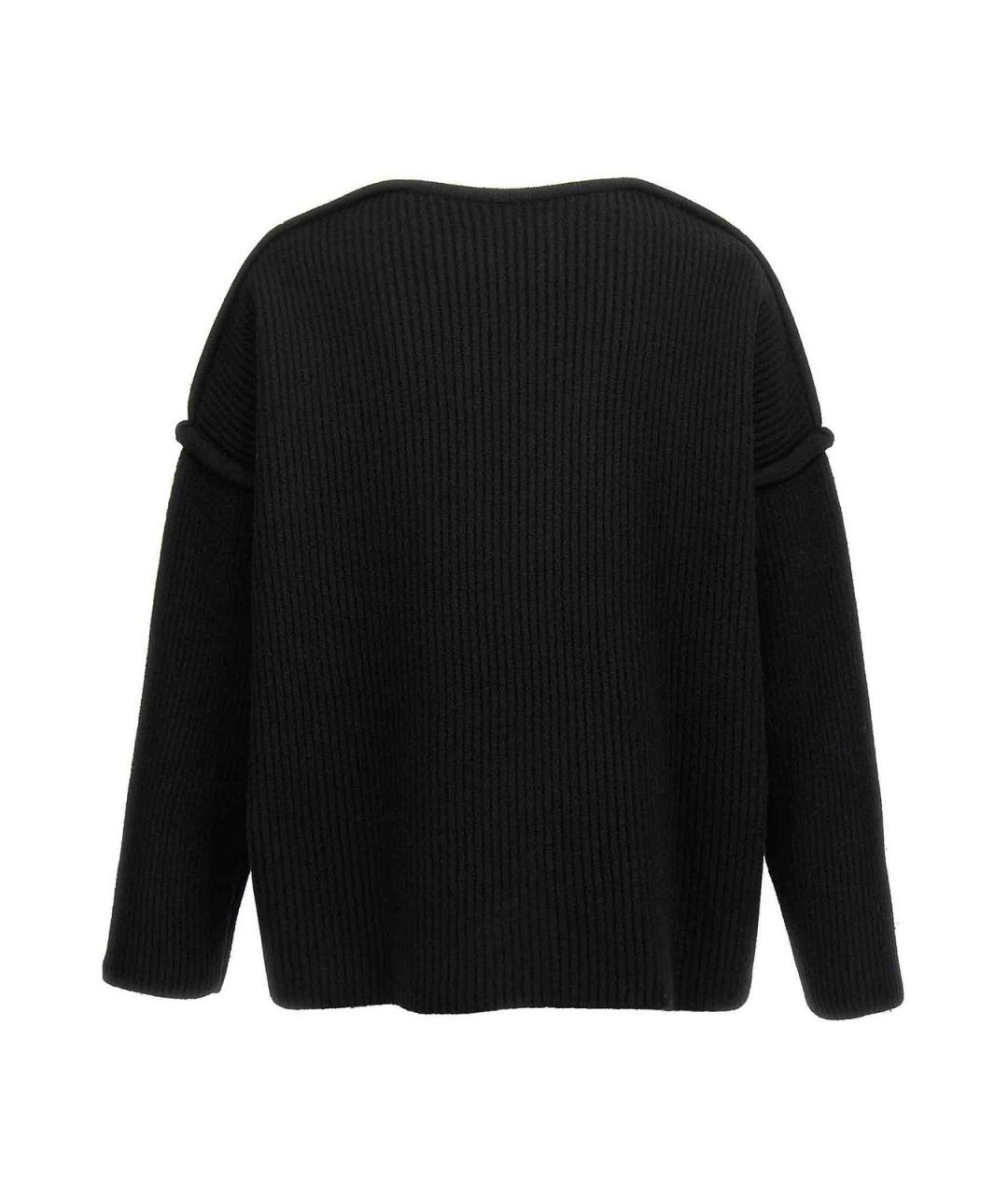 JIL SANDER Черный шерстяной кардиган, фото 2