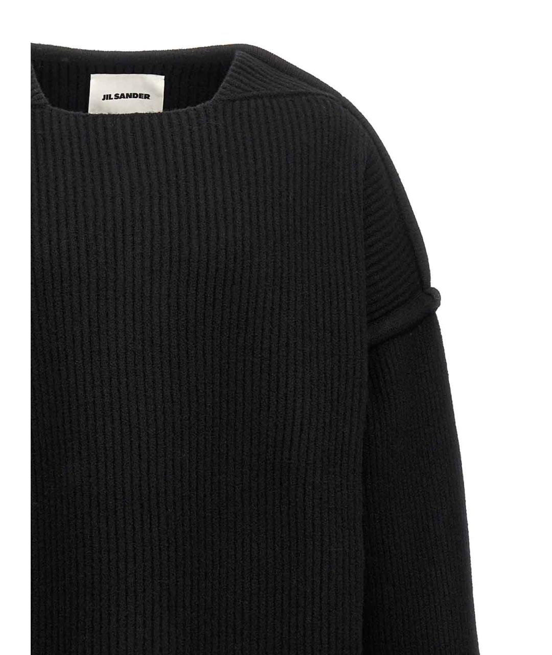 JIL SANDER Черный шерстяной кардиган, фото 3