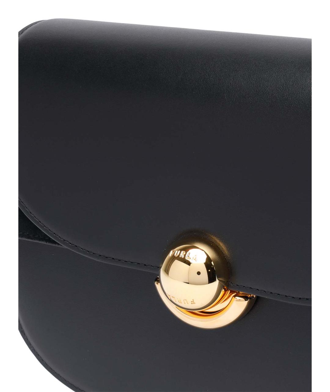 FURLA Черная кожаная сумка через плечо, фото 4