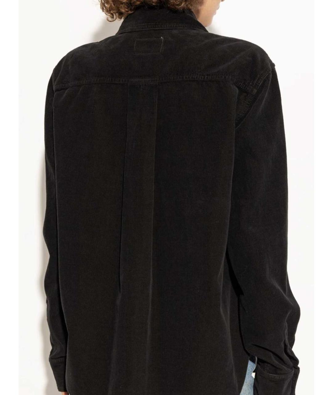 SAINT LAURENT Черная хлопковая классическая рубашка, фото 3