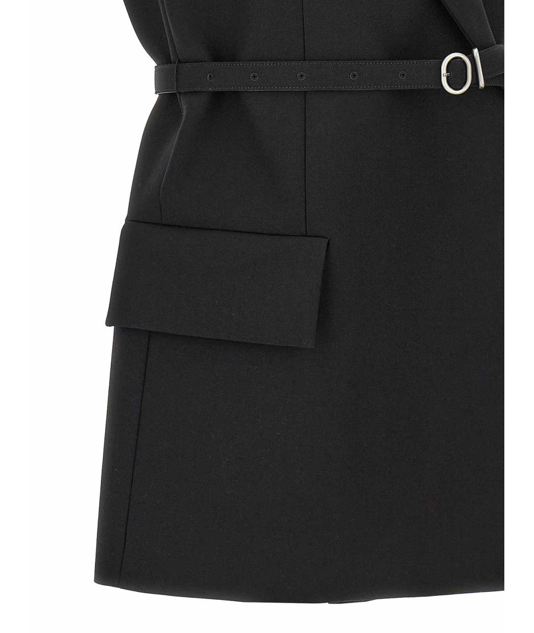 JIL SANDER Черный шерстяной жилет, фото 4