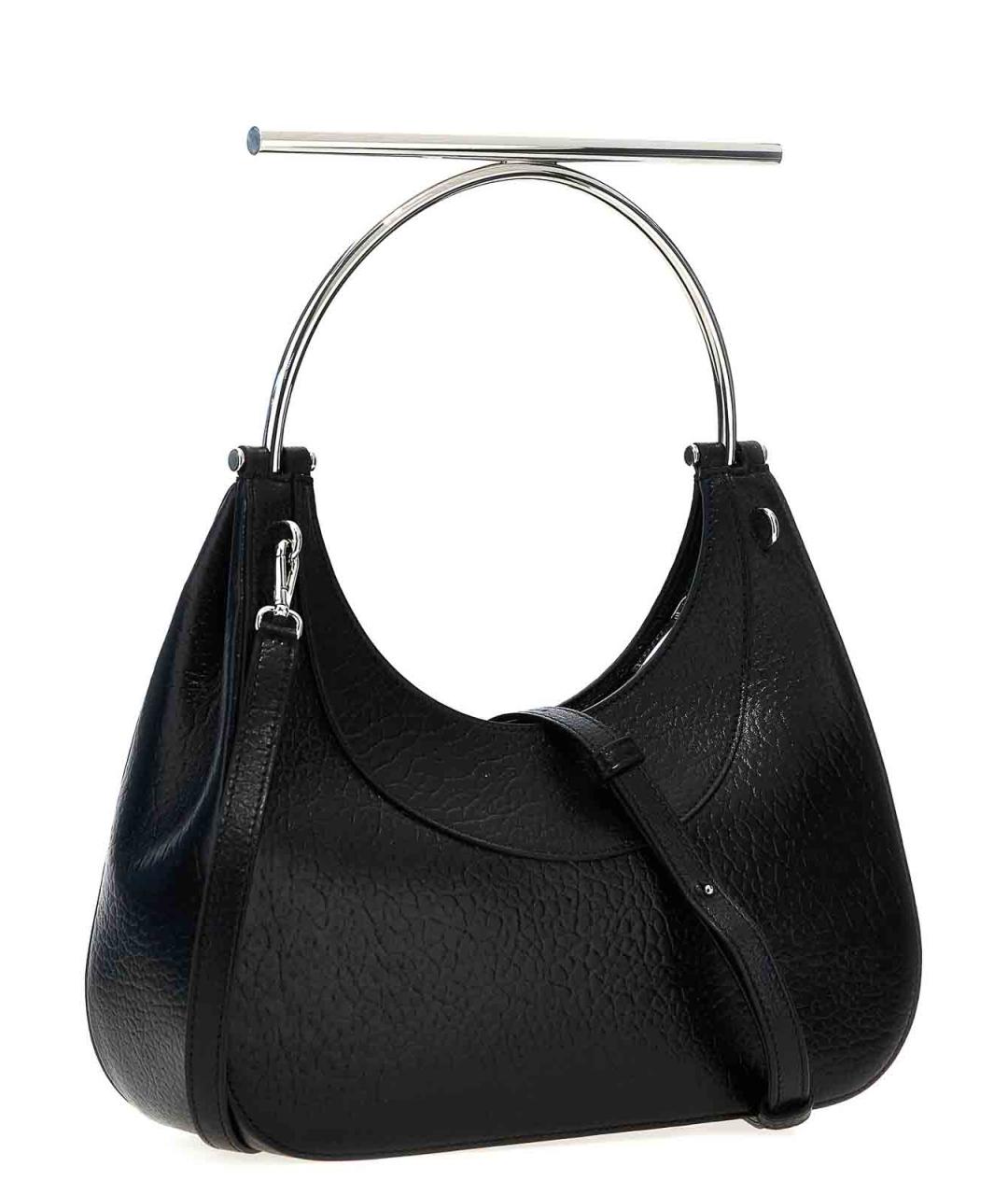 ALEXANDER MCQUEEN Черная кожаная сумка с короткими ручками, фото 2
