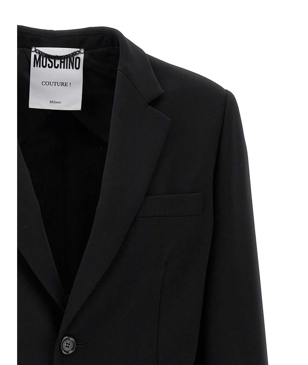 MOSCHINO Черный полиэстеровый жакет/пиджак, фото 3