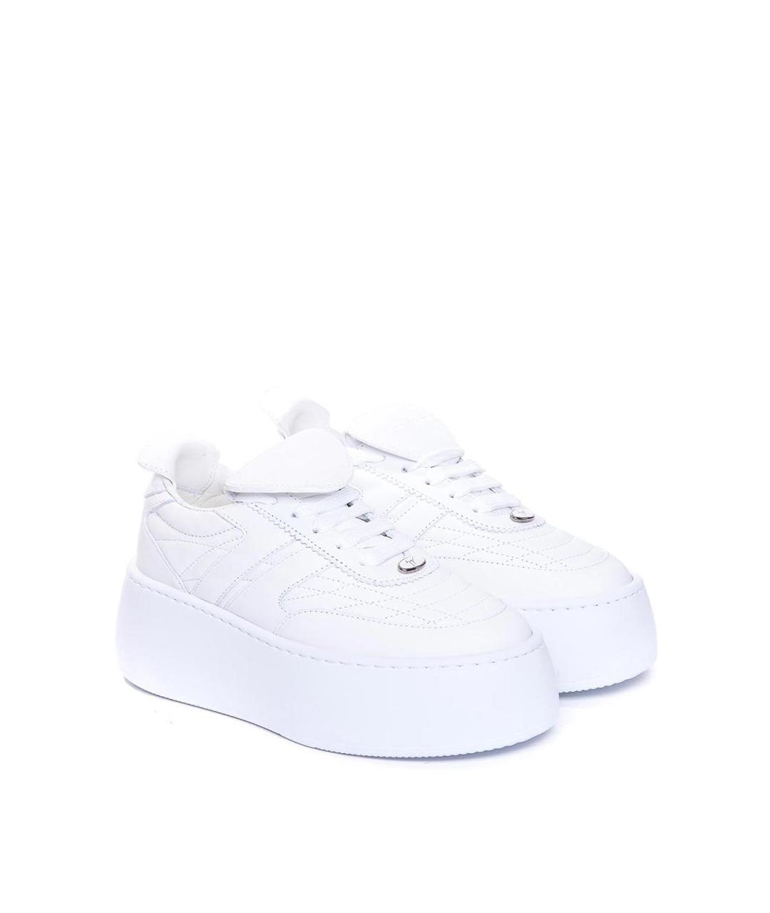 GIUSEPPE ZANOTTI DESIGN Белые кожаные кроссовки, фото 4