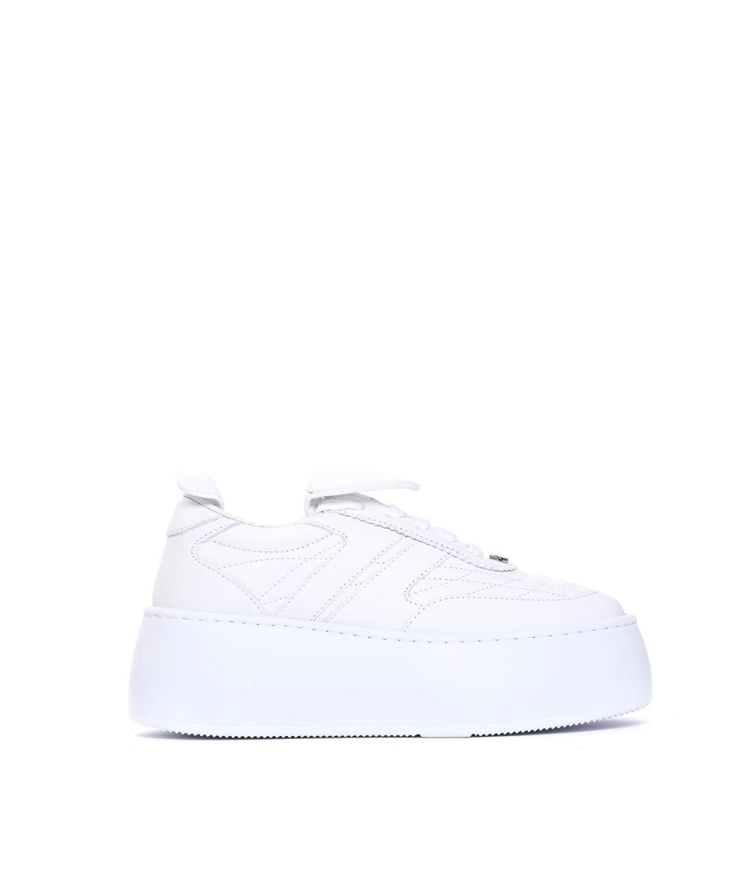 GIUSEPPE ZANOTTI DESIGN Белые кожаные кроссовки, фото 1