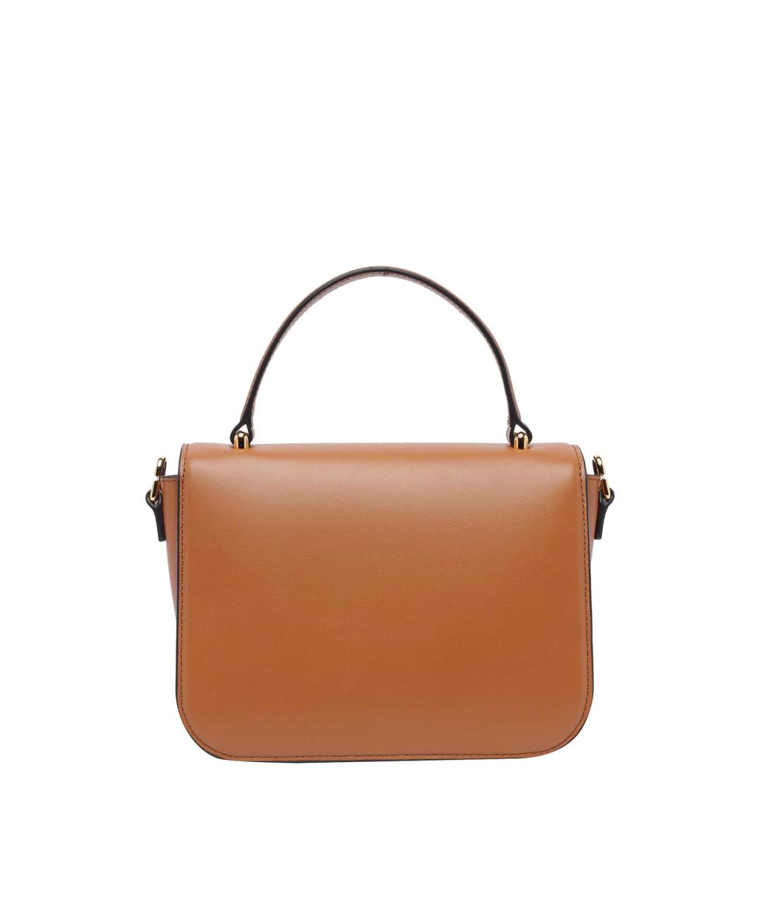 FURLA Коричневая кожаная сумка с короткими ручками, фото 3