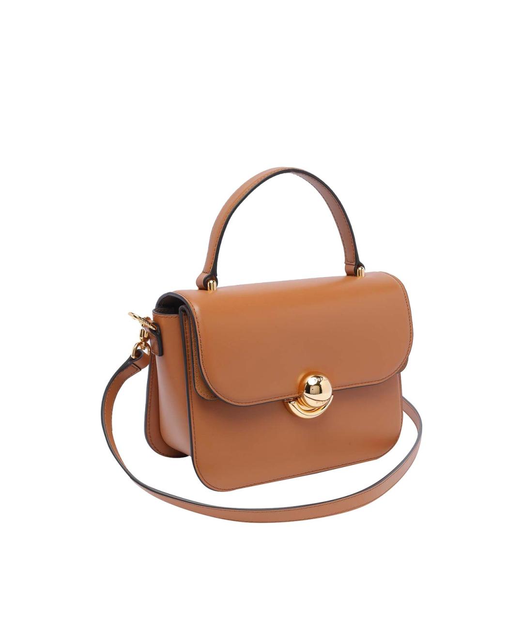FURLA Коричневая кожаная сумка с короткими ручками, фото 2