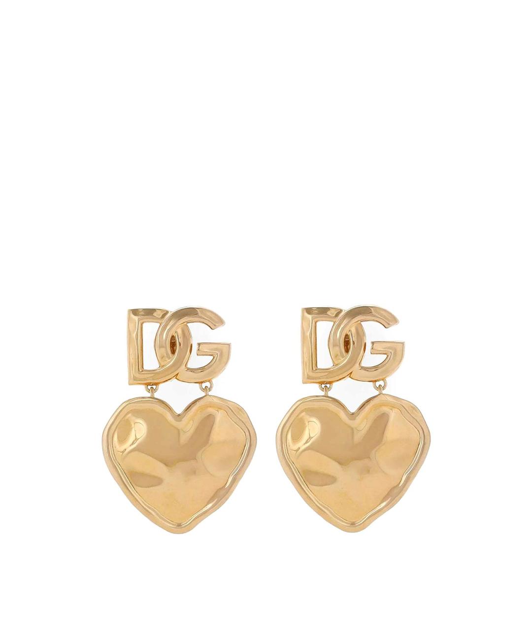 DOLCE&GABBANA Золотые металлические серьги, фото 1