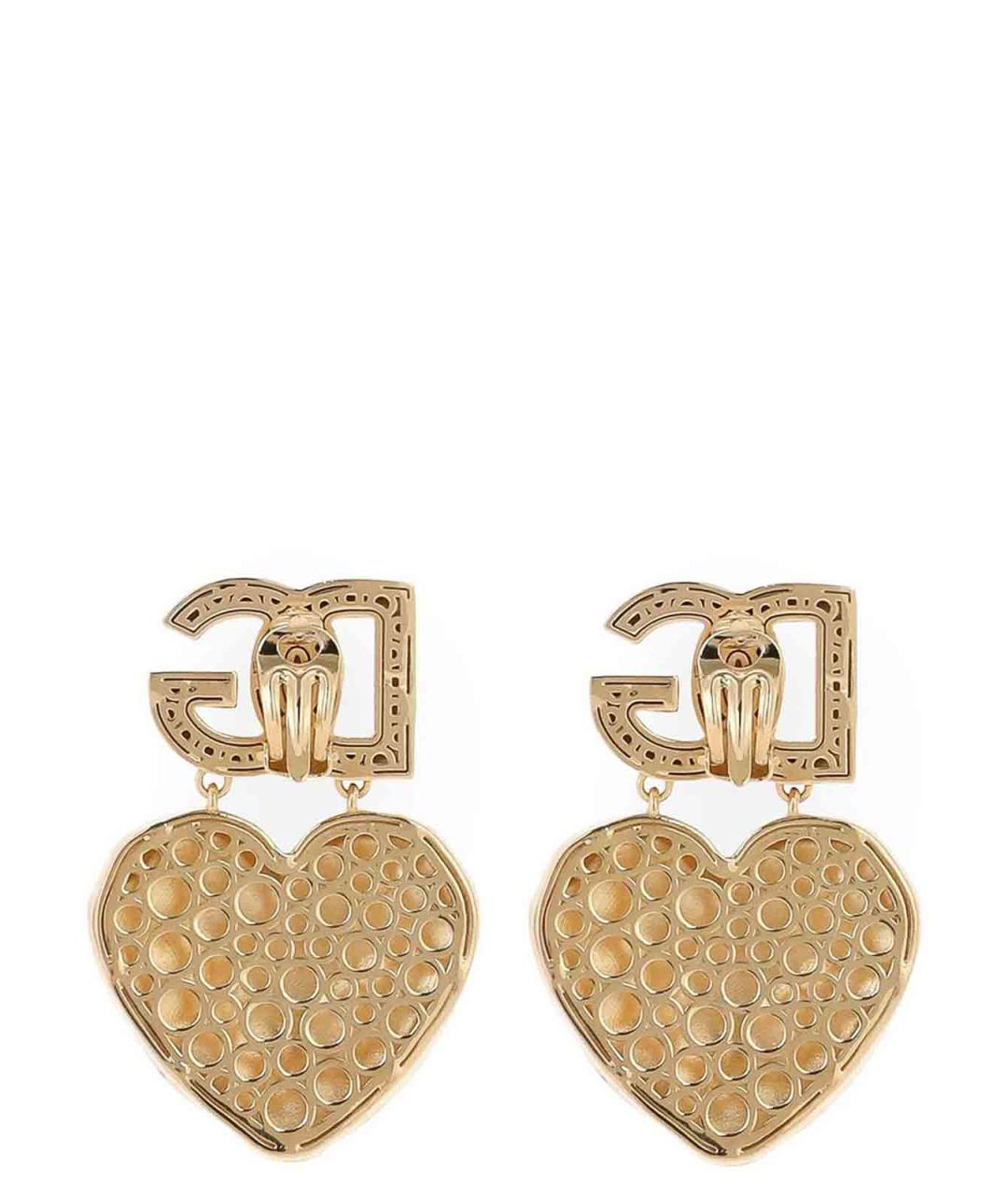 DOLCE&GABBANA Золотые металлические серьги, фото 2