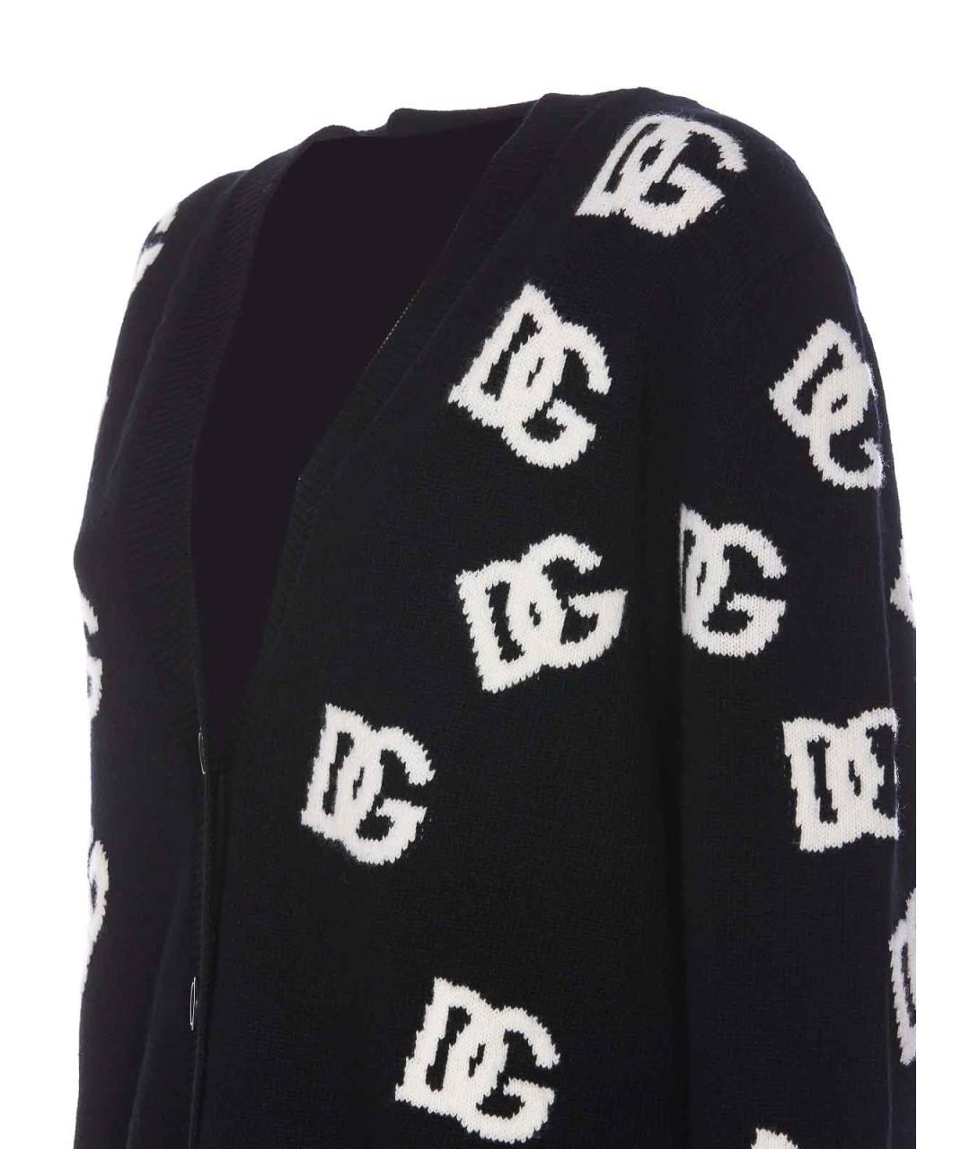 DOLCE&GABBANA Черный шерстяной кардиган, фото 3