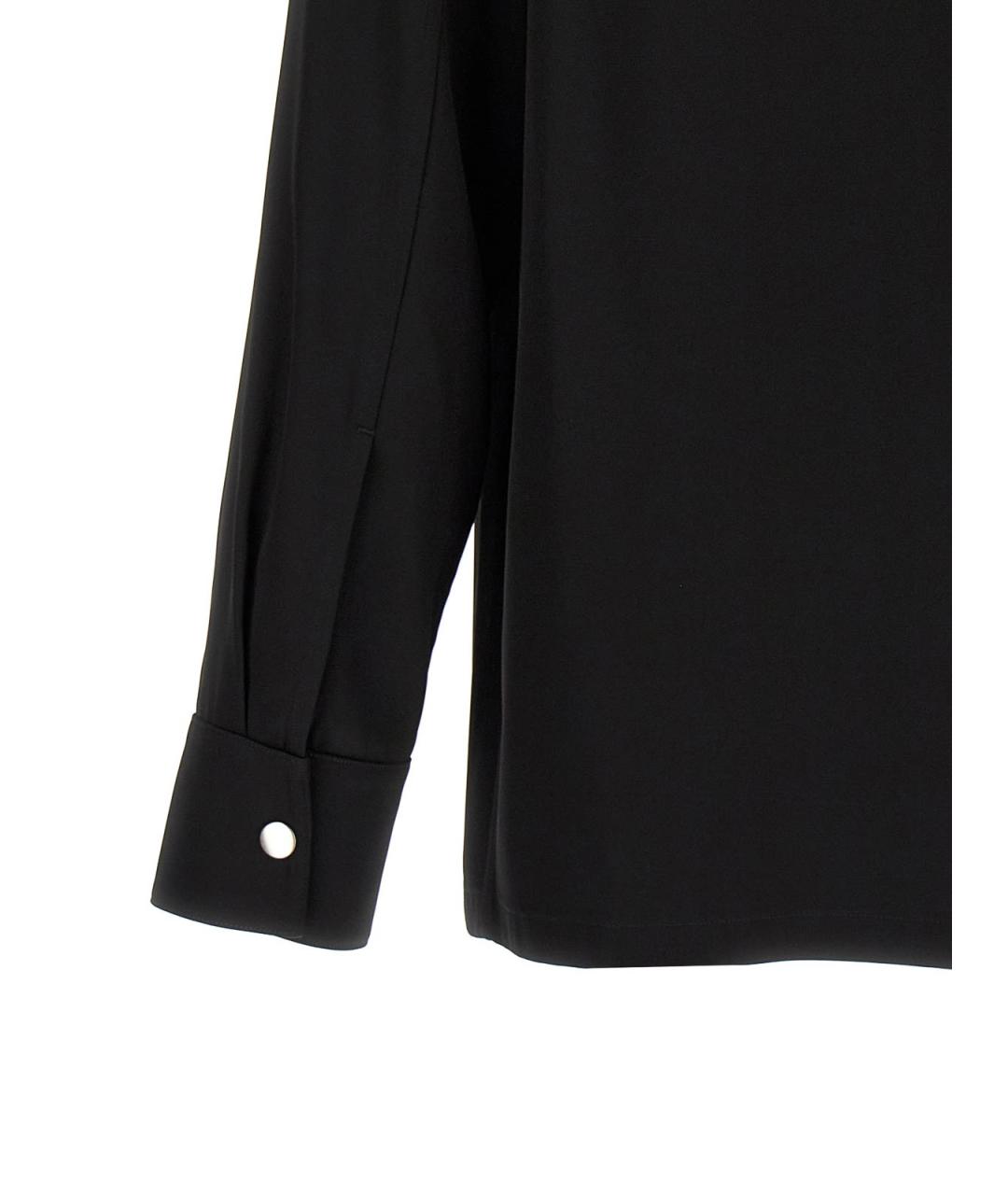 JIL SANDER Черная шелковая классическая рубашка, фото 4