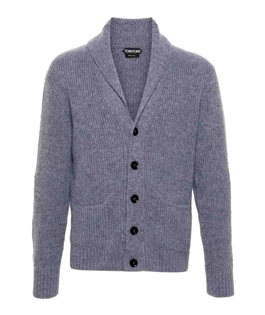 TOM FORD Серый шерстяной кардиган, фото 1