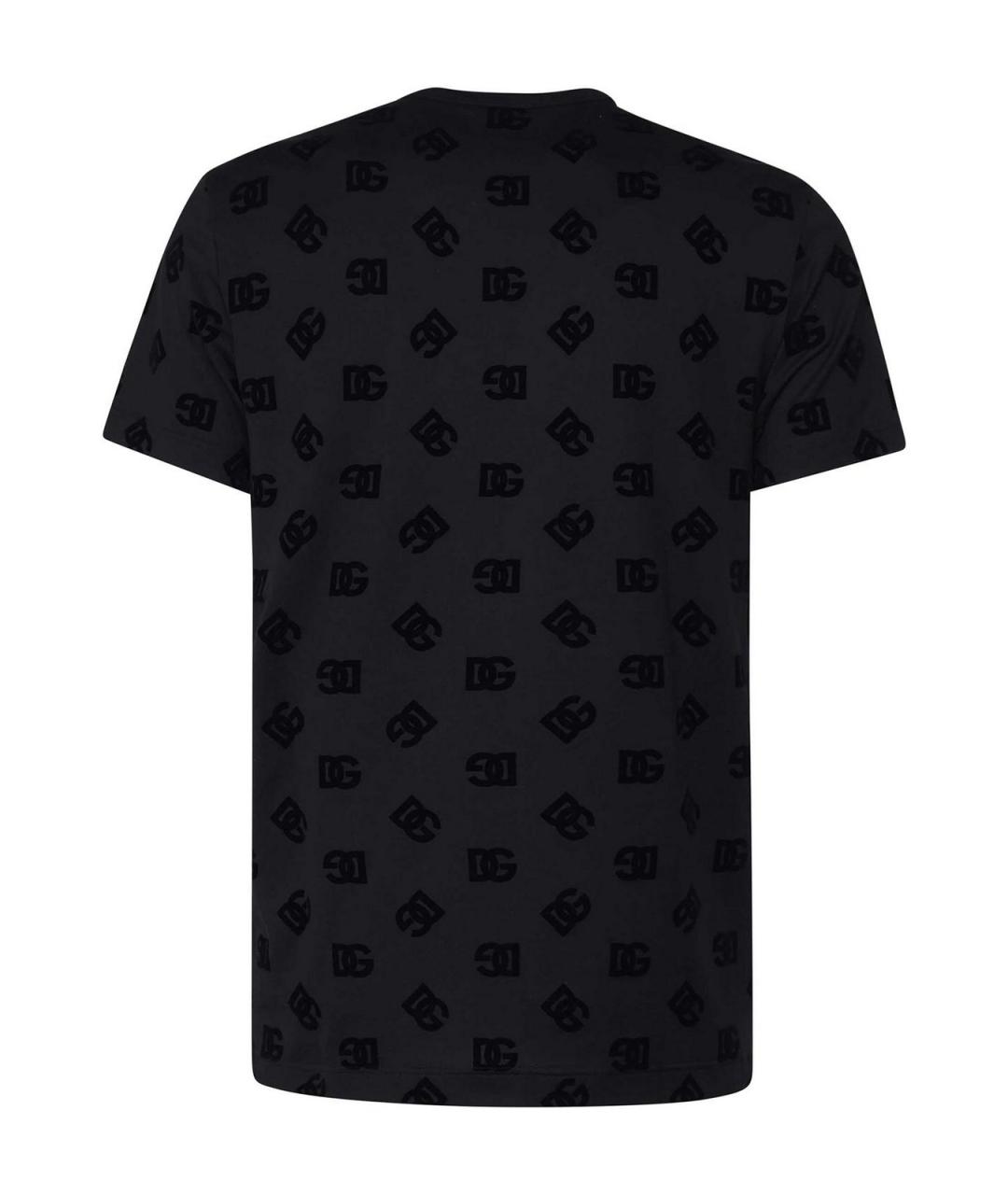 DOLCE&GABBANA Черная хлопковая футболка, фото 2
