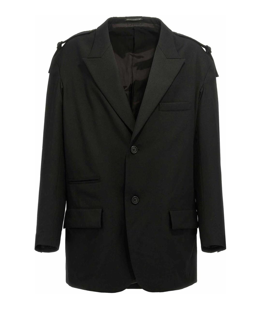 YOHJI YAMAMOTO Черный шерстяной пиджак, фото 1