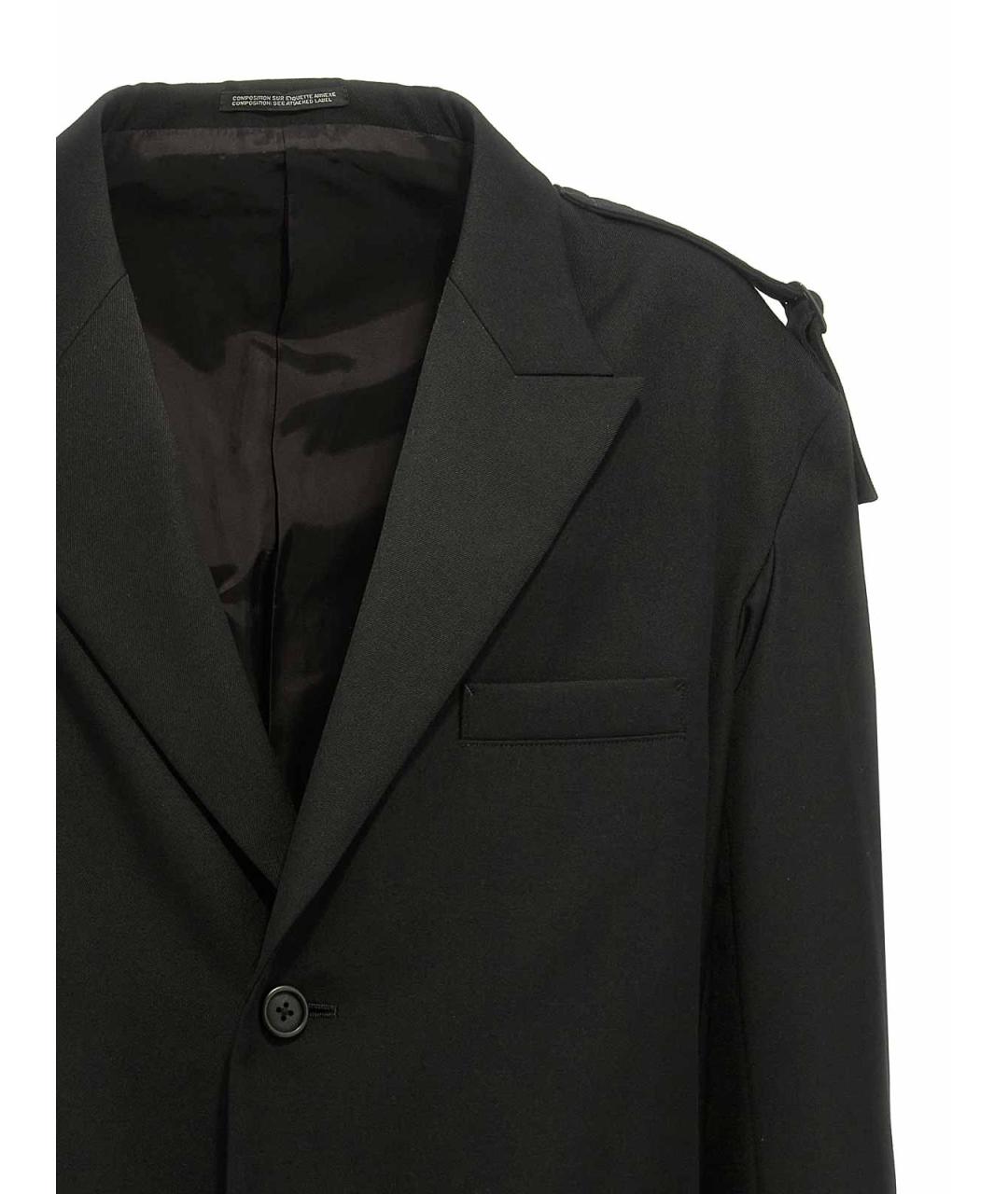 YOHJI YAMAMOTO Черный шерстяной пиджак, фото 3