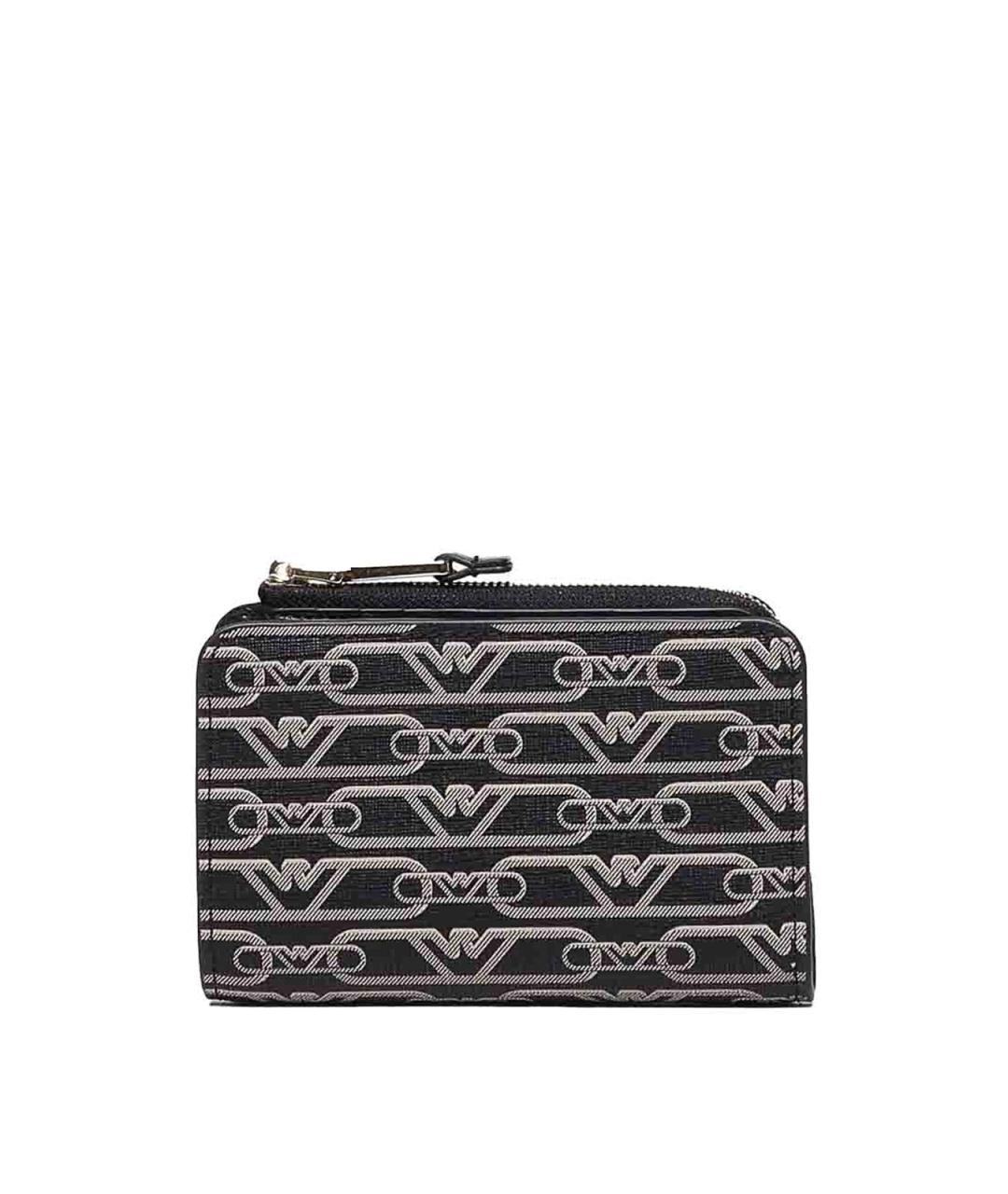EMPORIO ARMANI Черный полиуретановый кошелек, фото 1