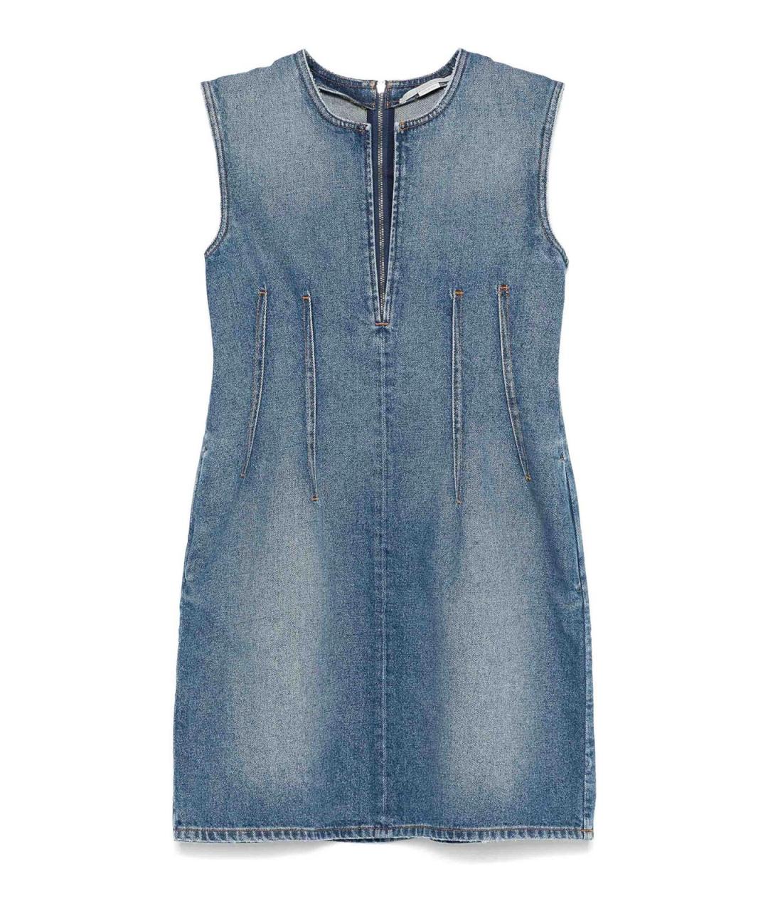 STELLA MCCARTNEY Синее хлопковое повседневное платье, фото 1