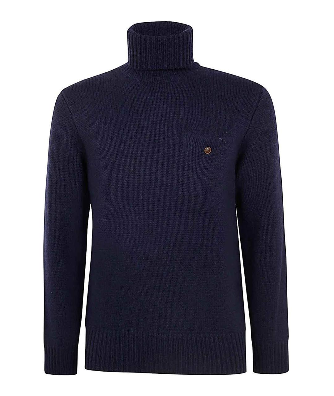 POLO RALPH LAUREN Синий кашемировый джемпер / свитер, фото 1