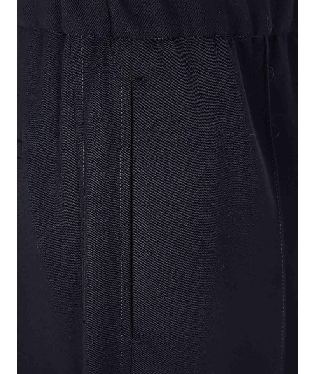 JIL SANDER Черные шерстяные повседневные брюки, фото 3
