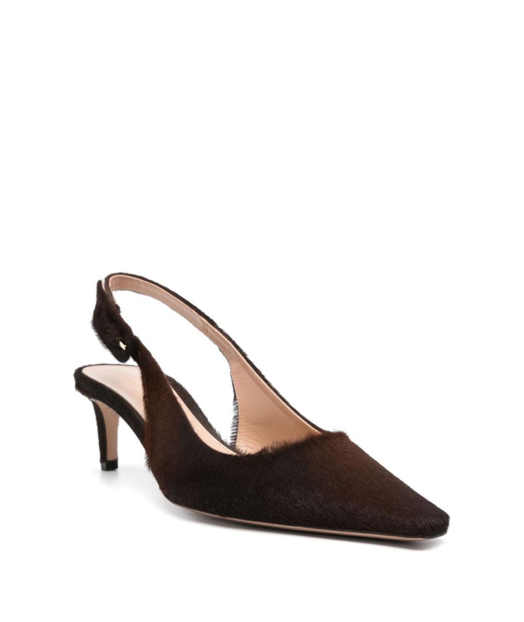 GIANVITO ROSSI Коричневые кожаные туфли, фото 2